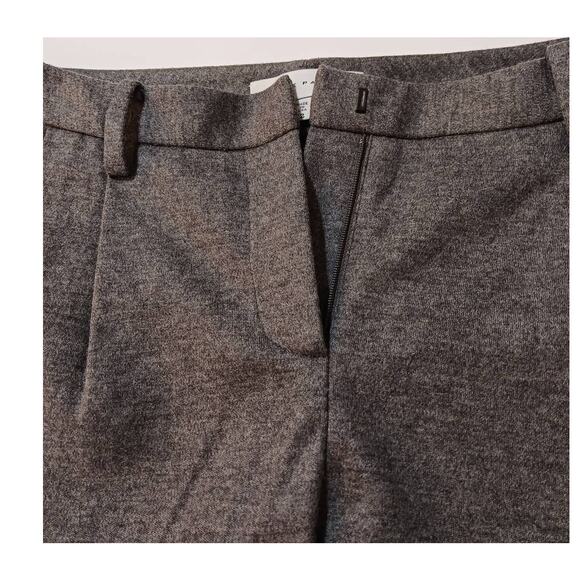 NELLIE PARTOW Wool Cashmere Pants 12 Straight Leg Trousers 33x29 Pleats Gray‎ - Picture 3 of 5